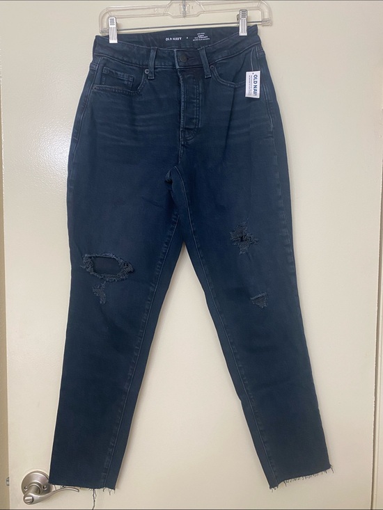 Old Navy Denim - Old Navy Black High-Rise Curvy O.G. Straight Jeans